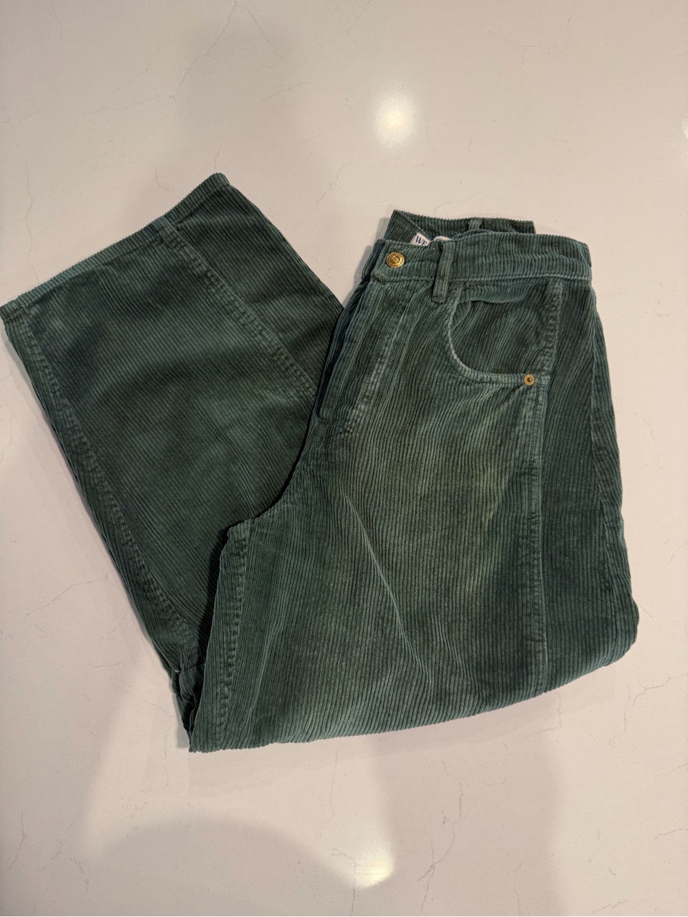 We The Free Sage Green Corduroy Button-Fly Pants - Picture 5 of 7